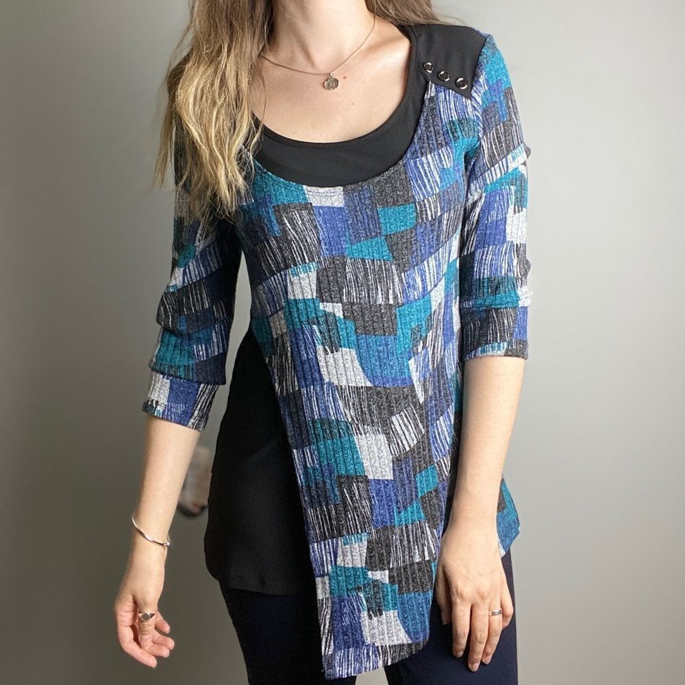 NWT 3/4 sleeve soft business casual tunic top. blouse long sleeve